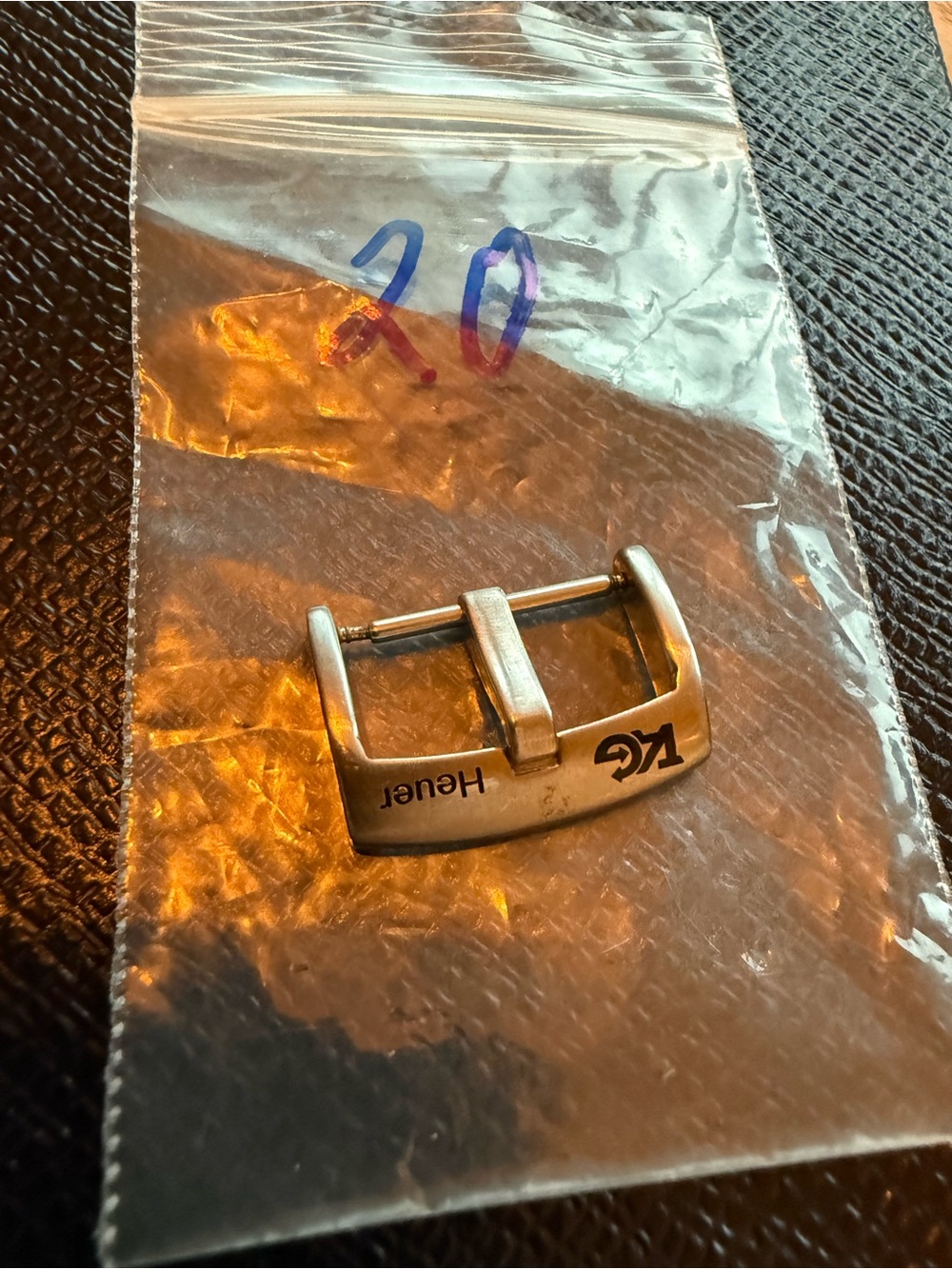 20mm Heuer Stainless Steel Watch Buckle - Silver